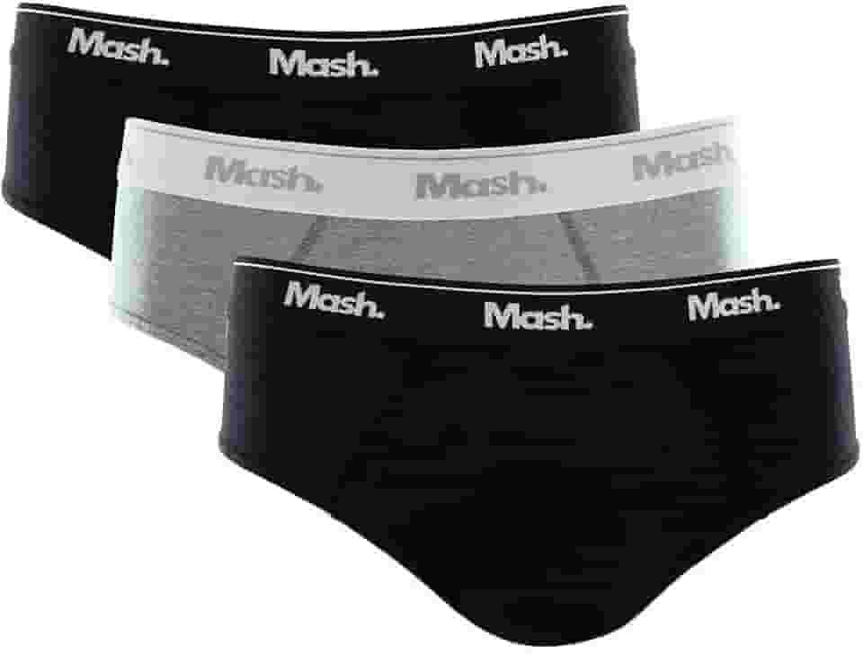 Kit 3 Cuecas Slip Algodão, Mash, Masculino
