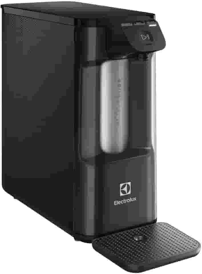 Purificador Electrolux de Água Gelada Fria e Natural Elétrico Compacto Eletronico placa Filtro refil 6 meses ou 3000l Painel Touch Bivolt Preto PE12P