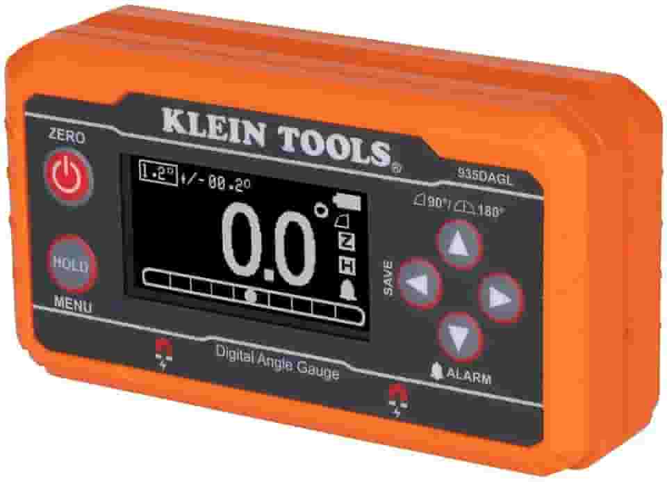 Klein Tools Nível Digital 935DAGL com ângulos programáveis, mede 0 – 90 e 0 – 180 graus ou intervalos de eixo duplo, laranja