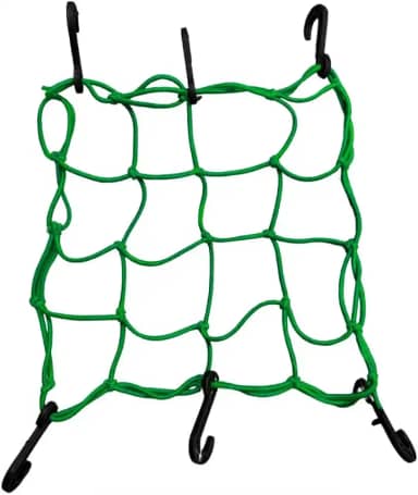 Acessorios para Moto, Rede Elastica Aranha, Rede Elástica Aranha Bagageiro Moto Bike 35x35cm(Verde,2 Unidades)