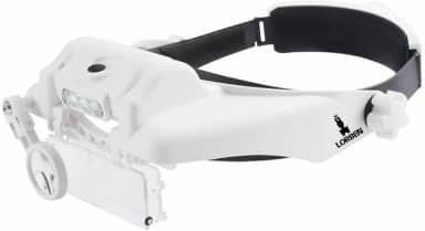 Lupa Cabeça 6 lentes 3 Leds Estética leitura eletrônica Lorben GT870
