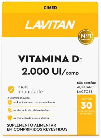 LAVITAN VITAMINA D 2.000UI COMP REV X 30, Laranja, Pequeno