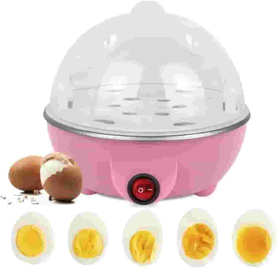 Panela Eletrica Para Cozinhar Ovos 110 Volts Cozedor Eletrico Egg Cooker. Cozedor Elétrico Vapor Cozinha Multi Funções Ovos Egg Cooker (Cor Rosa)