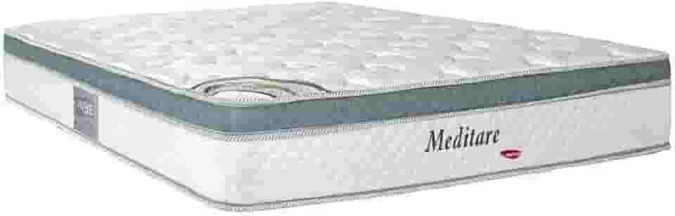Colchão Queen Mola Ensacada Meditare 158x198x29cm Herval Branco/verde