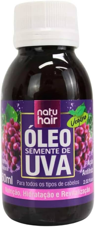 Natu Hair Óleo Capilar Semente De Uva Transparente 60 Ml