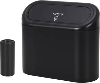 Mini Lata de Lixo Portátil Suspensa para Carro, Lata de Lixo com Tampa, Lata de Lixo de Mesa de Plástico, Lata de Lixo para Casa de Escritório de Carro, Lata de Lixo Inodora À Prova D'Água(Pre