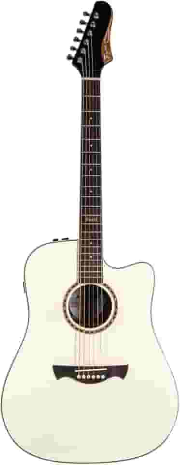 Violão Tagima Folk Cutaway Elétrico Aço Swell Deluxe Olimpic White
