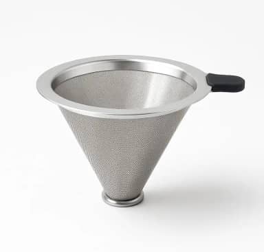 Filtro de Café Reutilizável em Aço Inox Coador Cônico com Malha Fina Permanente Coador de Inox Peneira de Aço Durável e Sustentável, Sem Uso de Papel, Econômico e Ecológico, Fácil de Usar e Limpar