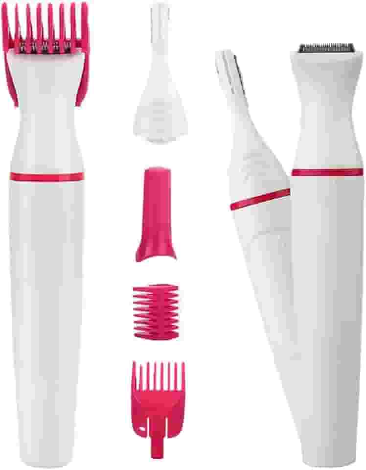 Mini Depilador Portátil Feminino Aparador de Pelos Intimo Aparelho de Depilação para Mulheres Sem Fio Elétrico 5 em 1 para Corpo, Rosto e Area Intima Sem Dor Pele Suave e Sedoso Pequeno Rosa