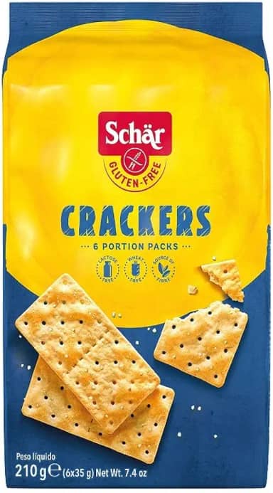 CRACKERS 210G - BISCOITO TIPO CREAM CRACKER S/ GLÚTEN S/ LACTOSE
