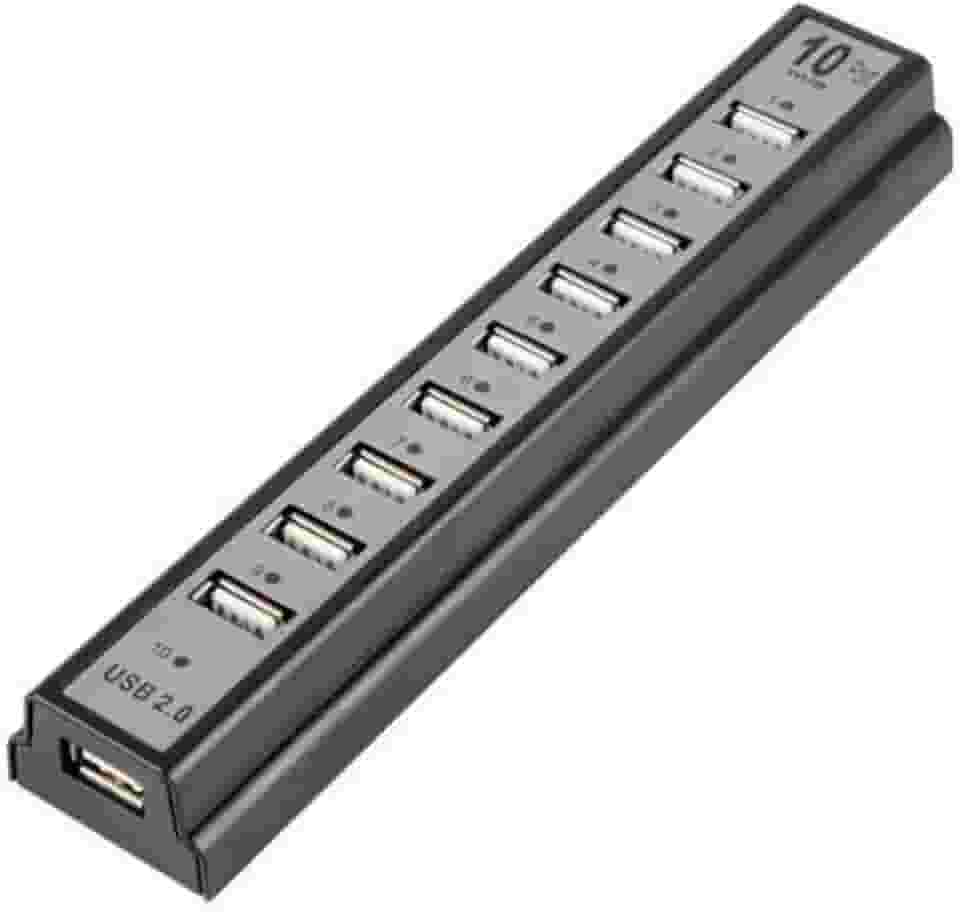 Hub USB 2.0 Com 10 Portas extensor com fonte 480mbps Hb-t69 KNUP
