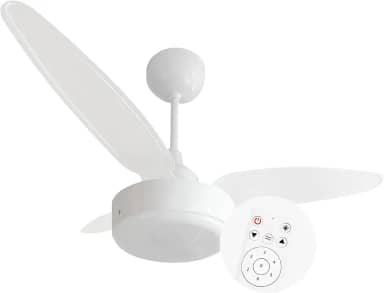 Ventilador de Teto Silent Inverter Bivolt Luminária Led 18w Controle Remoto Total