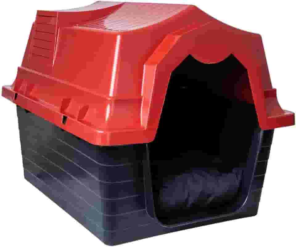 Casinha Para Cachorro N5 Com Colchonete(Vermelho,N4-50CM)