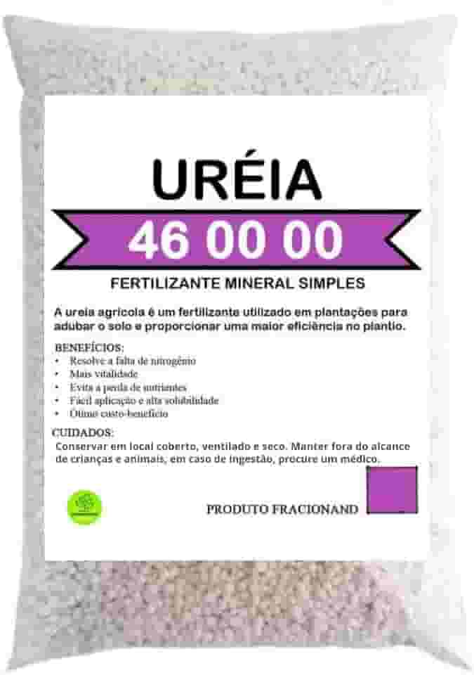 Adubo Fertilizante Ureia Pura Agrícola 46.00.00 Fracionado Hortaliças Flores Suculentas Rosas do Deserto Jardins (500, Gramas)