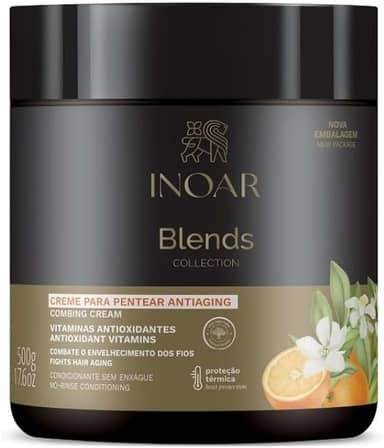 Inoar, Blends Creme para Pentear Hidratação e Brilho com Óleos de Coco, Abacate e Argan - 500g