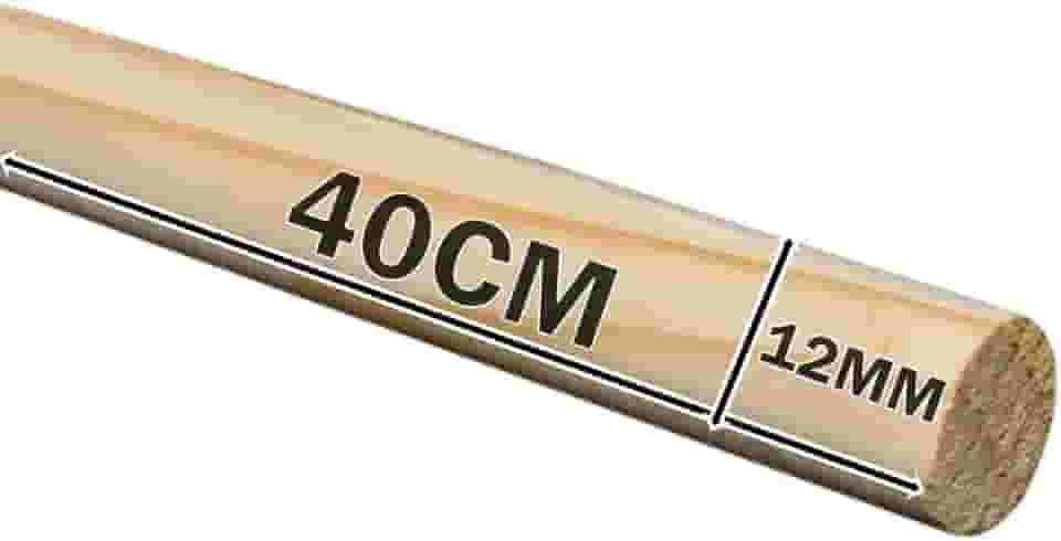 Avuk Pet Combo 10 Poleiro Bastão de Madeira Pinus 12mm (40cm) para Pássaros