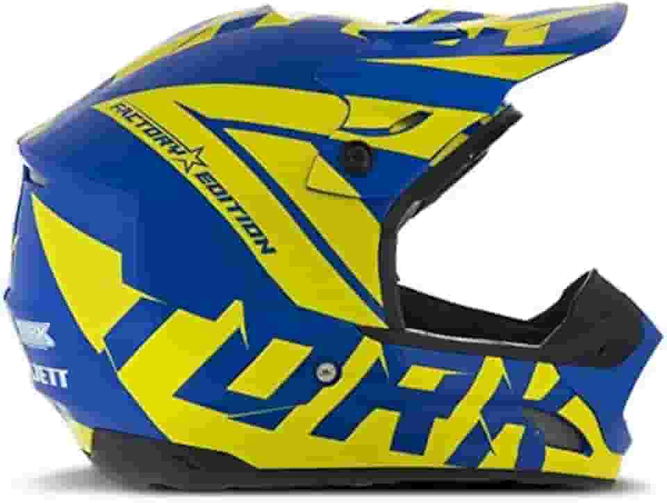 Capacete Motocross Th1 Factory Edition Azul/Amarelo 56