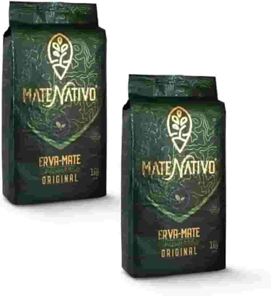 Kit 2 Erva Mate Para Chimarrão Mate Nativo Original Premium 2pct de1kg cada