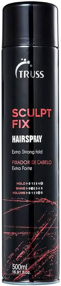 Truss Sculpt Fix Spray Fixador Extra Forte | Modelagem Profissional com Jato Seco e Toque Natural | 500ml