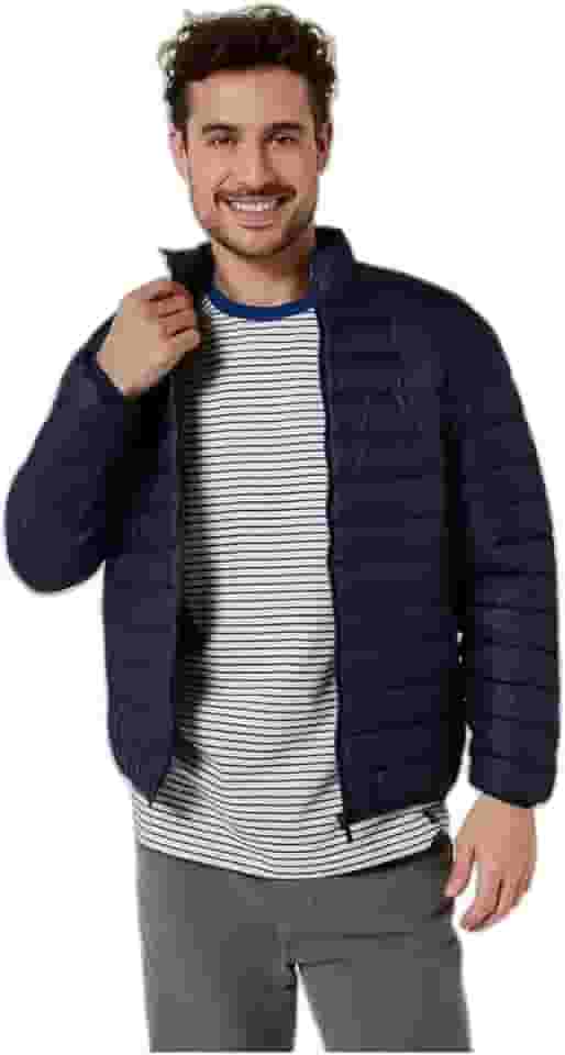 Jaqueta Básica Masculina Acolchoada Com Forro