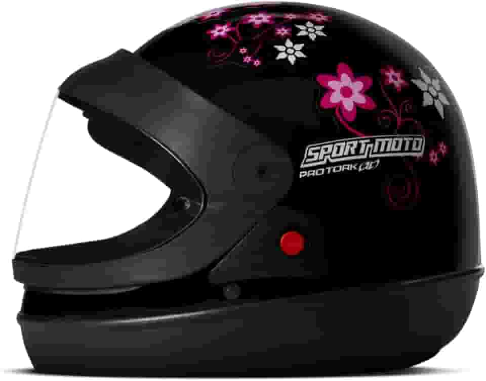 CAPACETE FECHADO PRO TORK SPORT MOTO FOR GIRLS PRETO TAM. 56