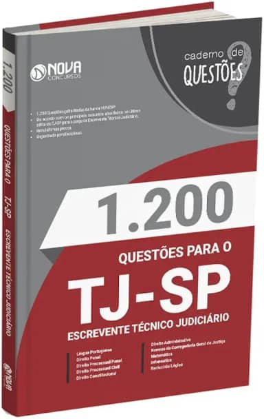 Livro 1.200 Questões Gabaritadas TJ-SP - Escrevente Técnico Judiciário