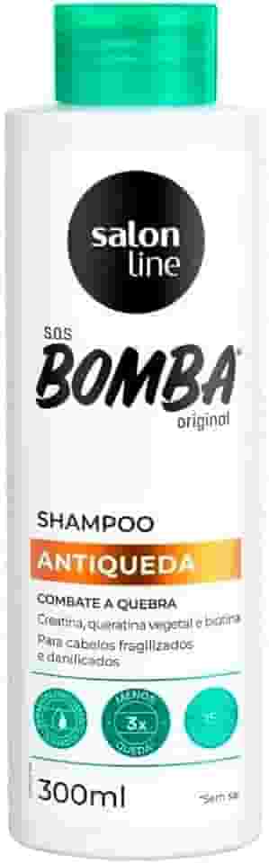 Salon Line, Shampoo, SOS Bomba, Antiqueda, Combate a Queda, Vegano - Todos os Tipos de Cabelos, 300 ml