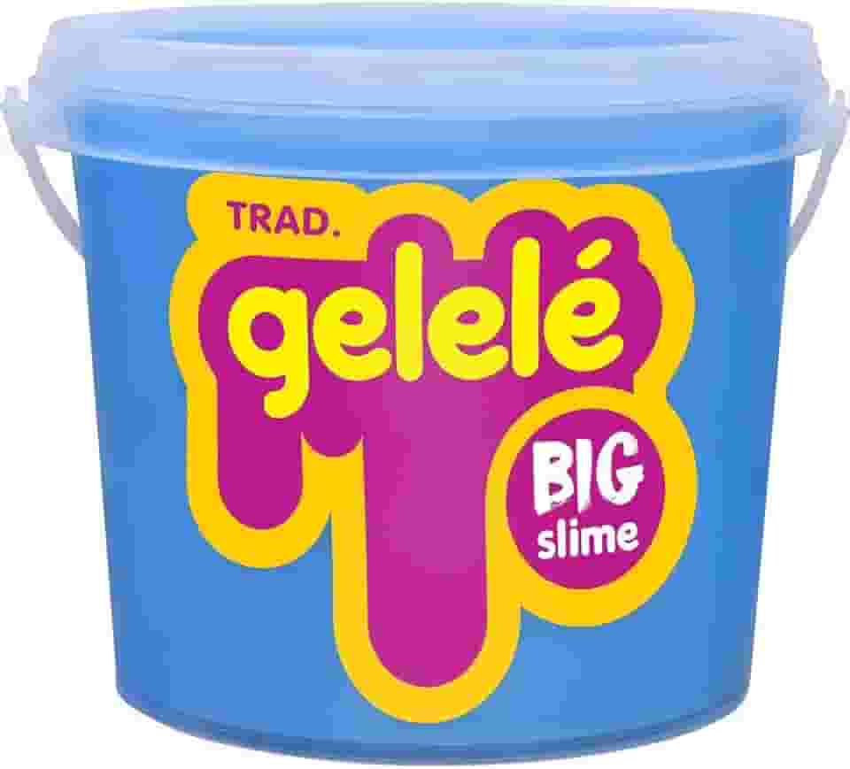 Gelelé Slime Tradicional Big Balde 1,5 Kg Cores Variadas