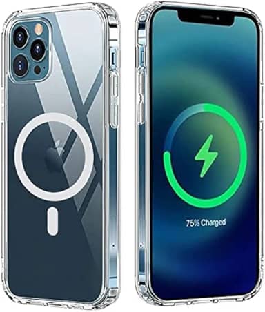 Capa magnética transparente para iPhone X, capa compatível com carregamento sem fio (iPhone X, transparente)