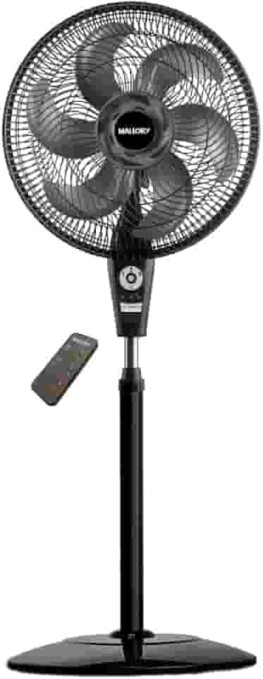 Ventilador de Coluna Mallory Air Timer TS+ Com Controle Remoto 126W, Silencioso, Com Hélice de 6 pás, Auto desligamento programável de até 7 horas - PR-GR - 127V