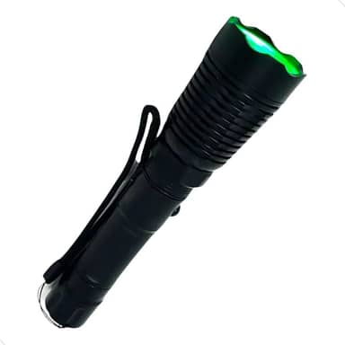 Lanterna Tática Led Luz Verde Caça Foco Redondo Com Suporte Cor da lanterna Preto Mundo Compras