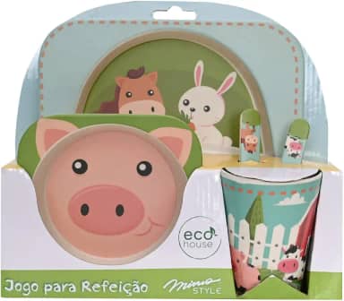 Mimo Style, Jogo para Refeição para Bebes e Crianças Infantil Eco-Friendly - 5 Peças