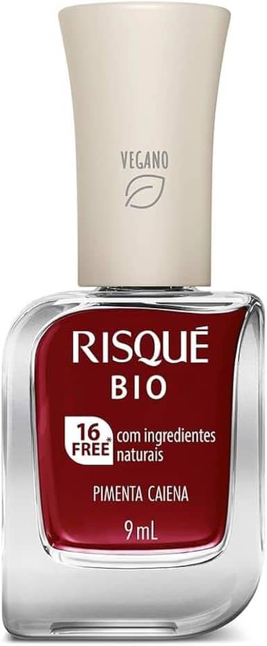 Risqué Esmalte Bio Vermelho Cremoso Pimenta Caiena 9Ml
