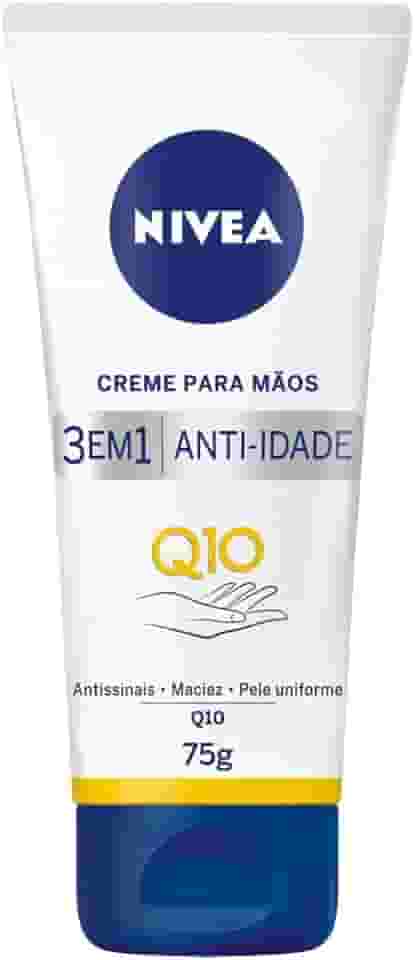 NIVEA Creme para Mãos Q10 Plus Reparação 75g - Creme de mãos que previne sinais de envelhecimento, reduz marcas e hidrata profundamente, deixa a pele macia e uniforme