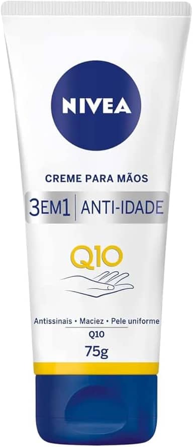 NIVEA Creme para Mãos Q10 Plus Reparação 75g - Creme de mãos que previne sinais de envelhecimento, reduz marcas e hidrata profundamente, deixa a pele macia e uniforme