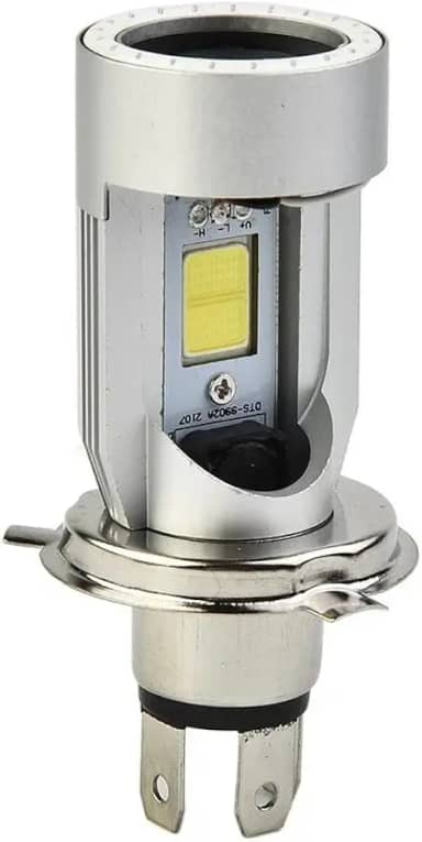 Lâmpada De Led H4 Com Angel Eye Para Farol De Moto Bivolt