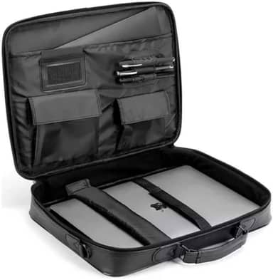 Bolsa Pasta para Notebook Grande Couro Masculina Maleta Executiva Dex 03U Preta