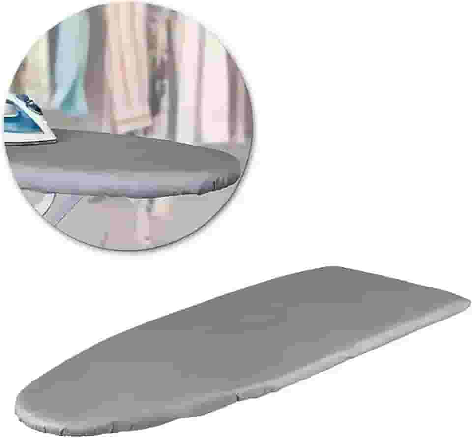 Capa para Tábua de Passar Roupa Forro Térmico Ajustável Regulável Universal Grande Liso Cinza 1,40m x 0,50m