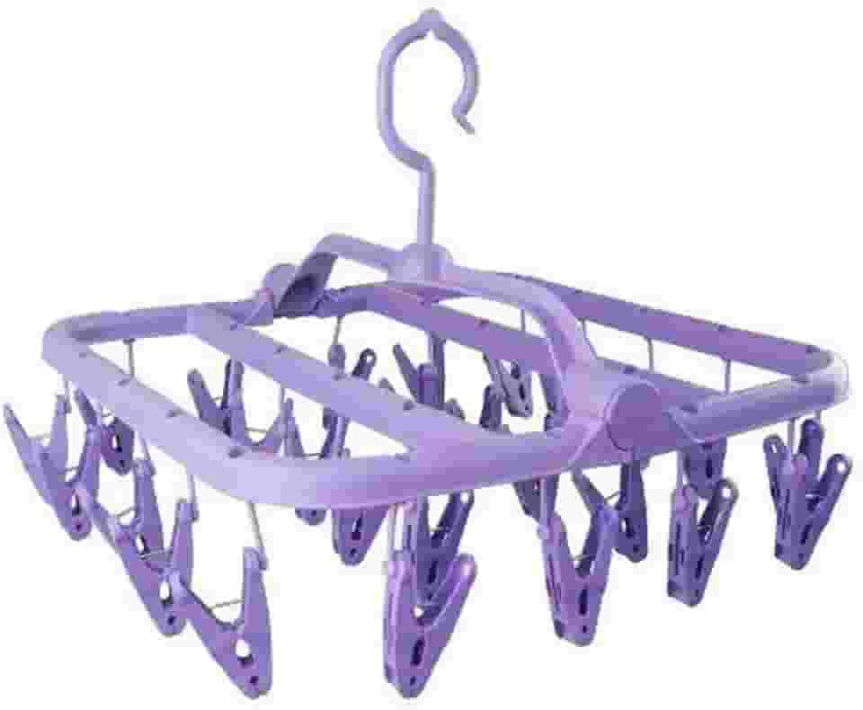 Varal Roupas Íntimas 26 Prendedores Dobrável (Cores sortidas)