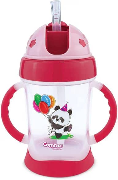 Copo De Treinamento Com Canudo Happy Panda Comtac Kids 4369