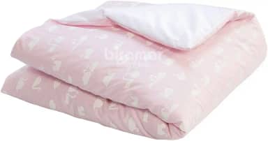 Biramar Baby Edredom De Mini Cama E Montessoriano Estampa Dupla Face E Duvet Cisne Rosa Rosa