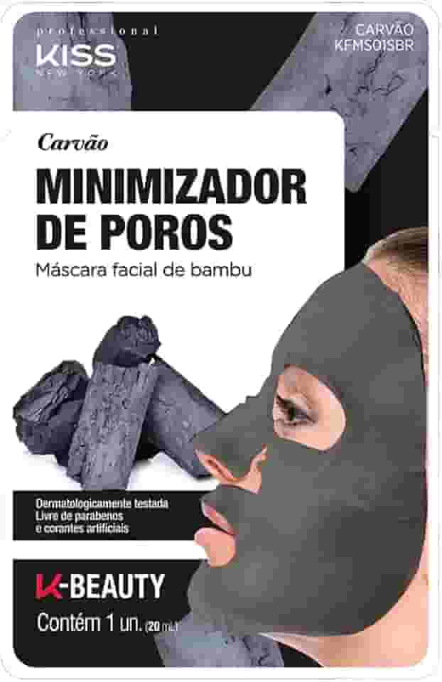 Kiss NY Professional Máscara Facial de Bambu - Carvão, Kiss New York Professional