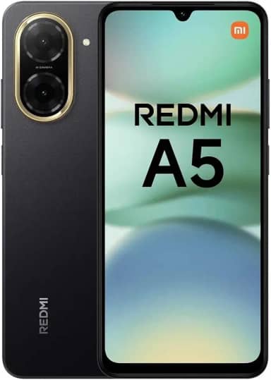 Smartphone Xiaomi Redmi A5 64GB 3GB RAM + 3GB de Ram extendida Dual SIM Tela 6.88' - Preto Midnight Black Câmera 32MP com IA