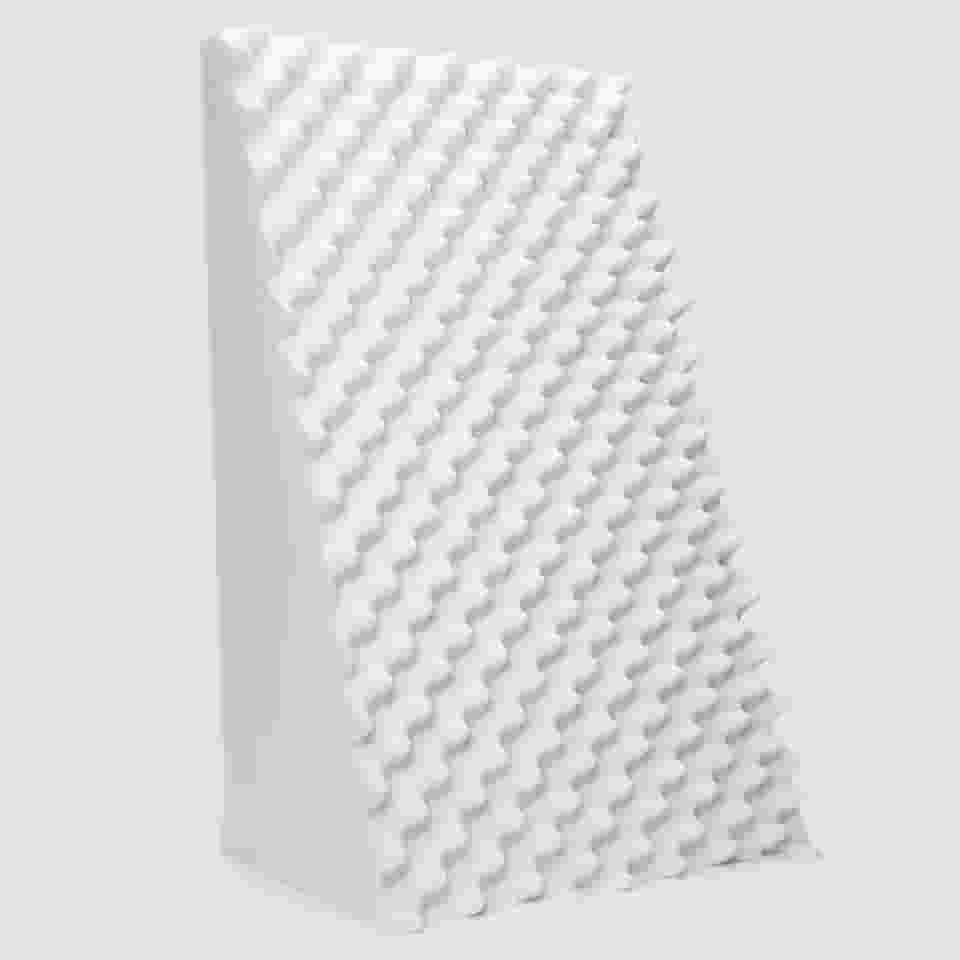 Travesseiro Triangular Anatômico Casca De Ovo Sem Capa Apoio Encosto Costa Leitura Antirefluxo (Branco)