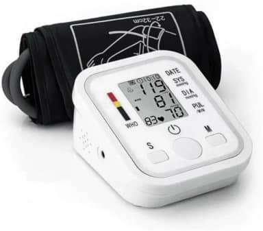 Medidor de Pressão Arterial Digital Automático de Braço Aparelho Portátil Detecta Hipertensão, Arritmia, e Batimentos Irregulares, Monitor Inteligente com Tela LCD Grande, Memória para Leituras