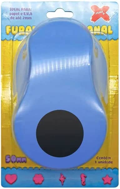 Furador Para Papel e EVA, Make +, Círculo, Gigante, 50 mm