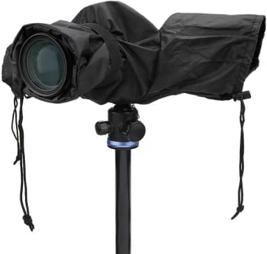 Capa de chuva para câmera, capa de chuva fotográfica, impermeável prática com acessórios fotográficos de cordas elásticas, para câmera digital DSLR