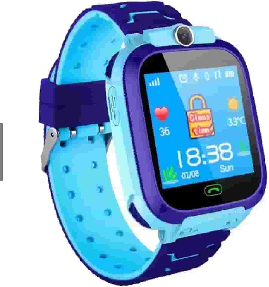 Smartwatch Infantil, GPS, Câmera, Chat, Botão SOS, À Prova d'Água IP67, Azul, Rosa, Preto, Rastreador de Localização para Crianças com App de Rastreamento