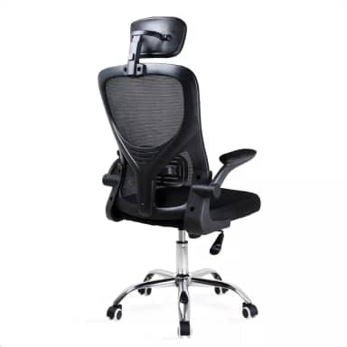 Cadeira de Escritório Ergonômica com Apoio Lombar Ajustável, Apoio de Cabeça, Encosto em Tela Respirável, Braços Reguláveis e Rodas 360° – Conforto para Home Office