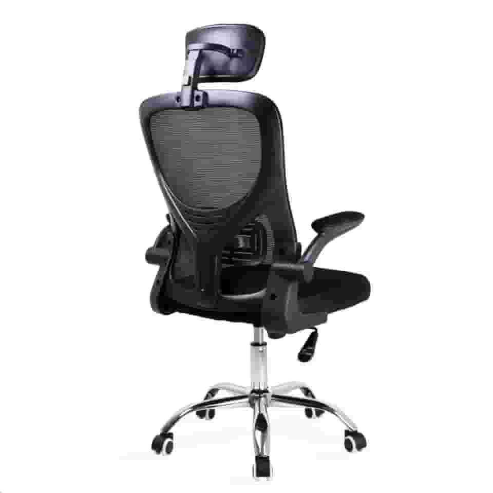 Cadeira de Escritório Ergonômica com Apoio Lombar Ajustável, Apoio de Cabeça, Encosto em Tela Respirável, Braços Reguláveis e Rodas 360° – Conforto para Home Office